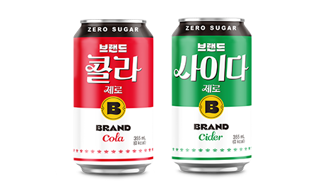 브랜드 콜라/사이다 제로</br>
Brand Cola/Cider zero