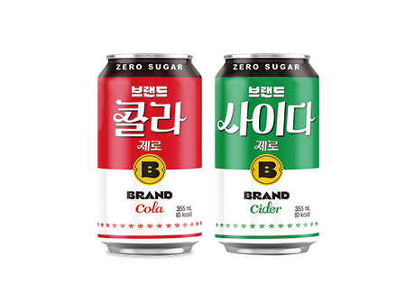 브랜드 콜라/사이다 제로</br>
Brand Cola/Cider zero